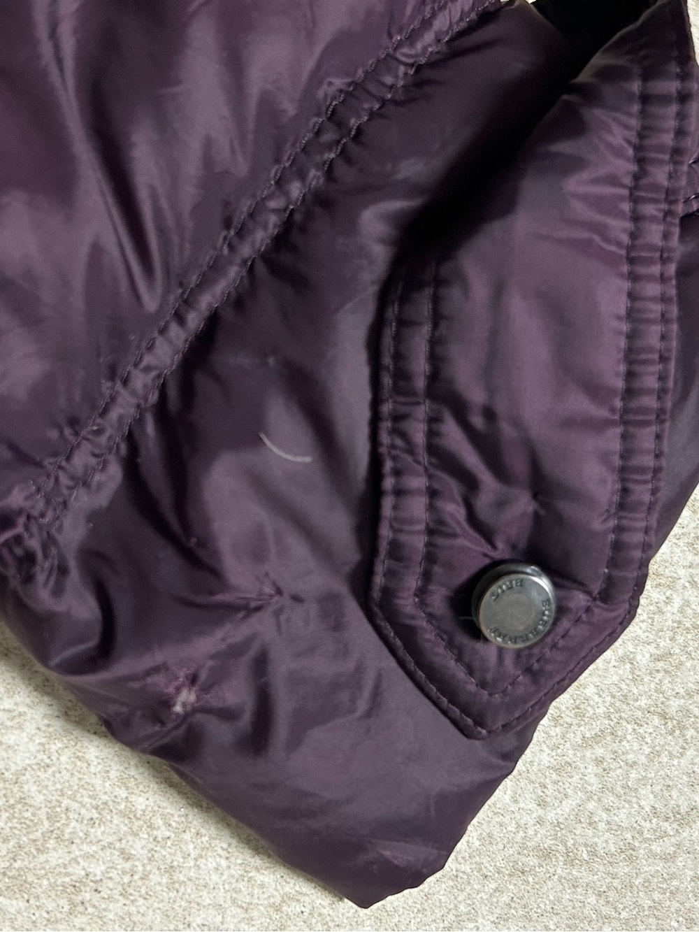 BURBERRY BRIT DOUBLE BREASTED DOWN PUFFER COAT SIZE MEDIUM - Picture 10 of 16